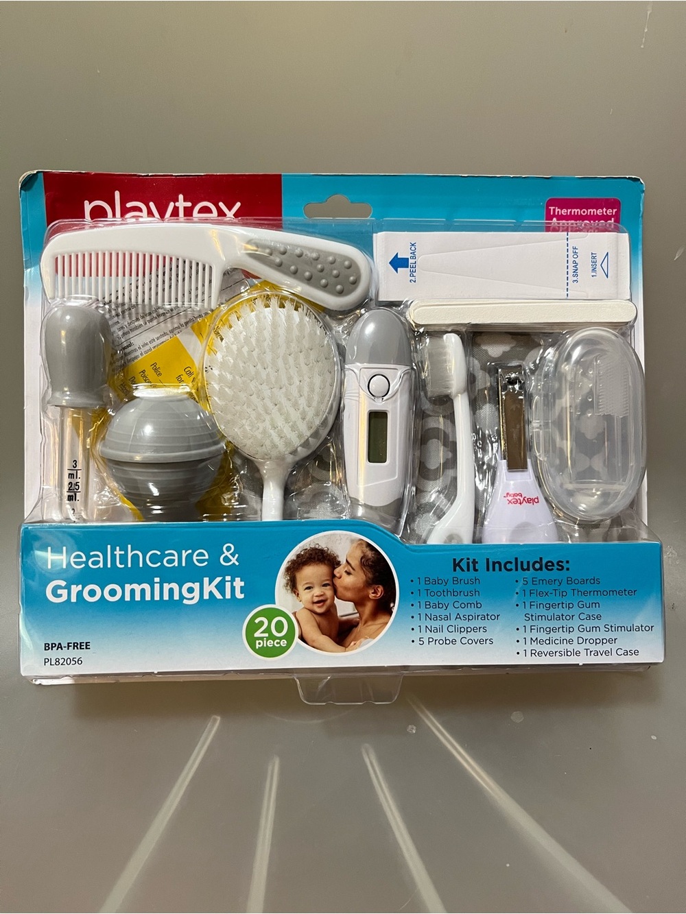 Playtex Kids Healthcare & Grooming Kit - White and Gray